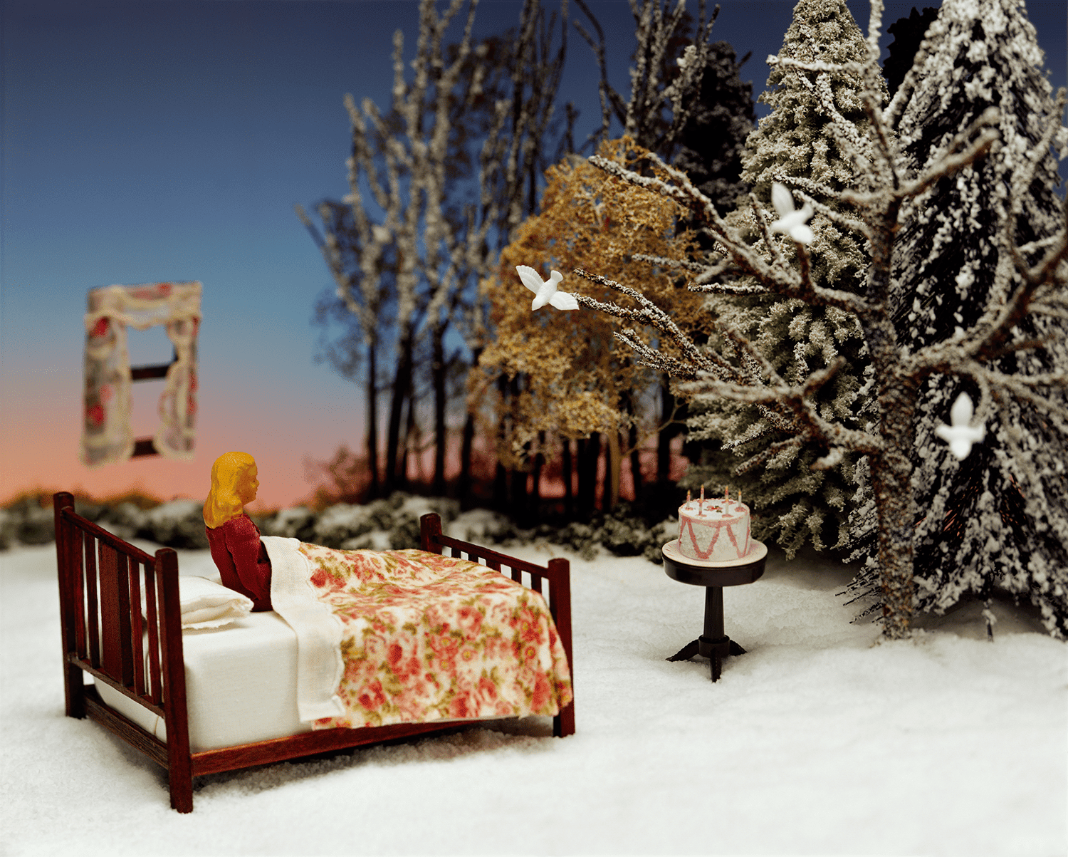 Scène miniature de chambre d’hiver, par Grace Weston