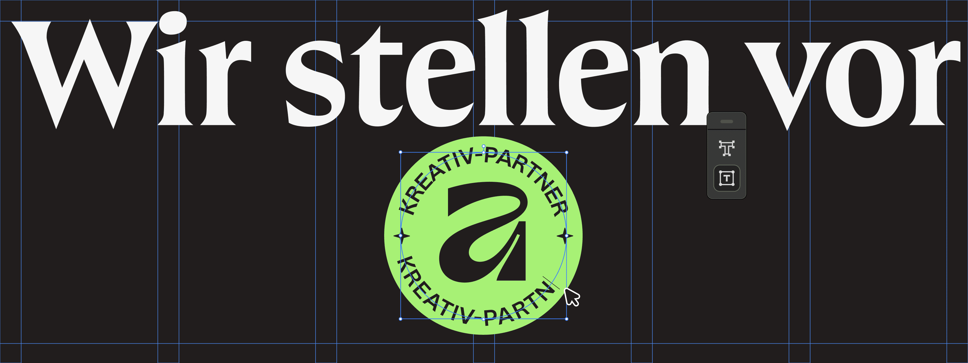 Ankündigungsgrafik von Affinity Creative Partners mit Logo und Überschrift auf dunklem Hintergrund