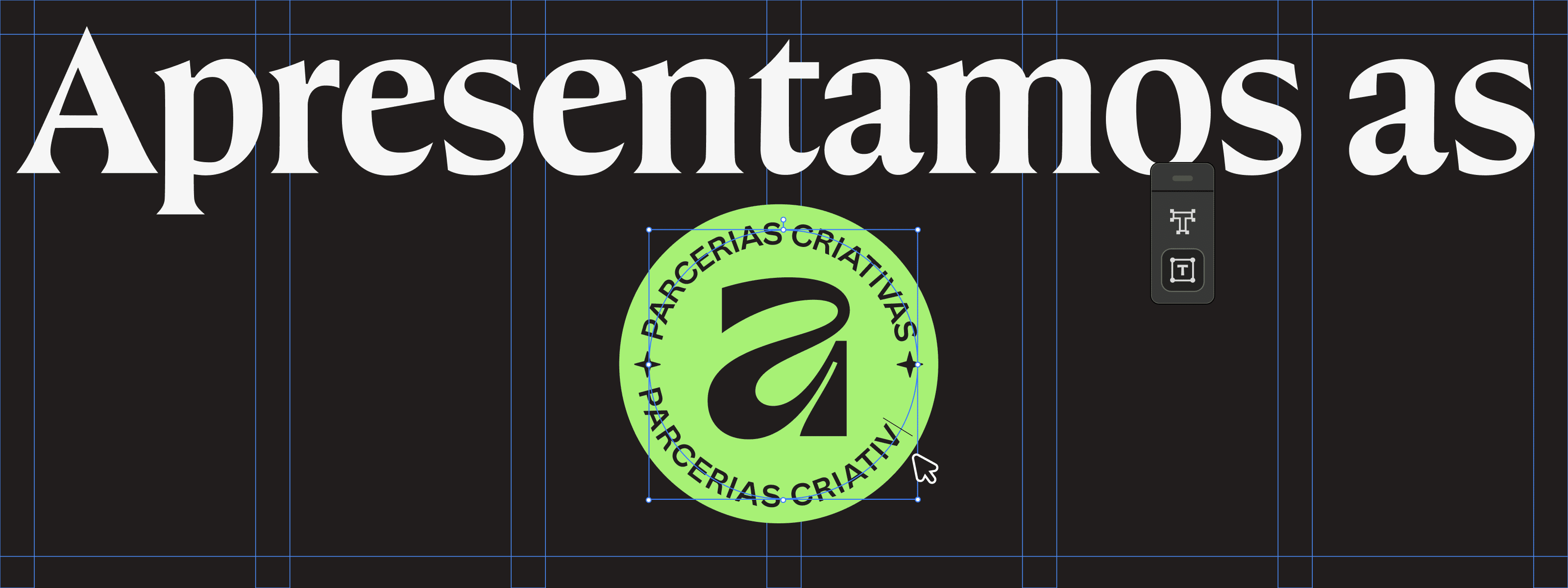 Imagem promocional dos Parceiros Criativos do Affinity com logotipo e título em fundo escuro