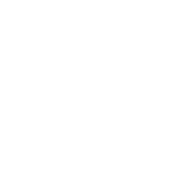 White graphic logo featuring a smiling face with the text “For Creatives By Creatives” arranged in a circular design.